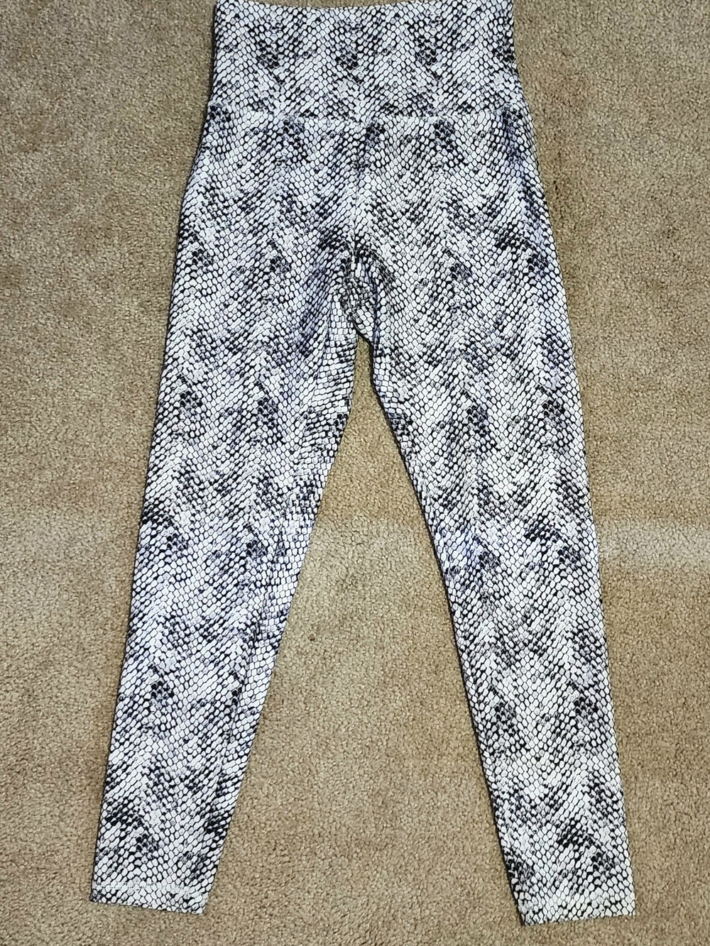 Balance Collection Black & White Snake-Print Leggings